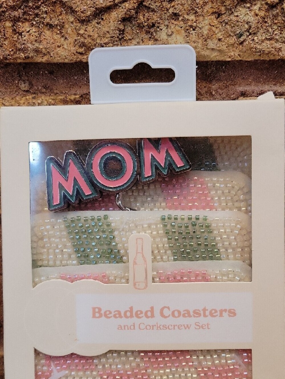 Beaded Coasters & Corkscrew Set New In Packaging - Picture 3 of 6